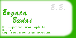 bogata budai business card